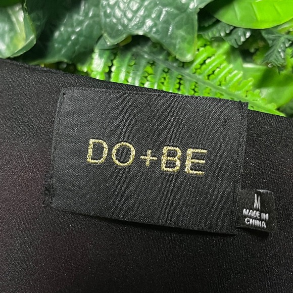 DO+BE Dress Medium Pink Black Rose Floral One Shoulder Ruched Midi 3476 - Picture 4 of 8